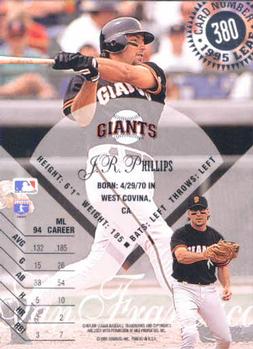 1995 Leaf #380 J.R. Phillips Back