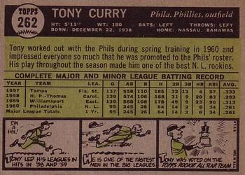 1961 Topps #262 Tony Curry Back