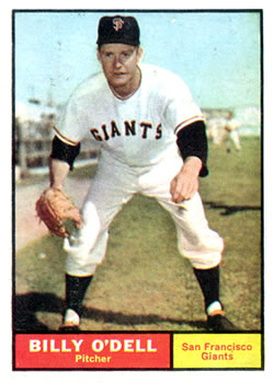 1961 Topps #96 Billy O'Dell Front