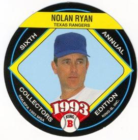 1993 King B Discs #17 Nolan Ryan Front