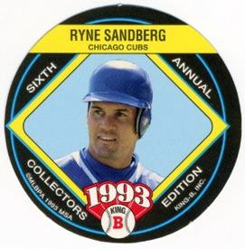 1993 King B Discs #22 Ryne Sandberg Front