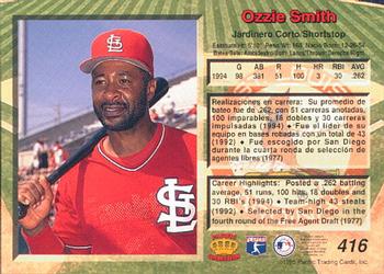 1995 Pacific #416 Ozzie Smith Back