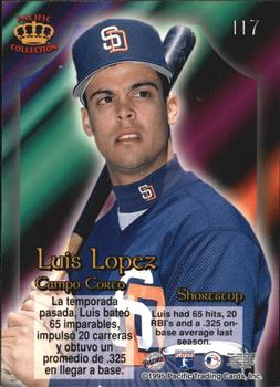 1995 Pacific Prism #117 Luis Lopez Back