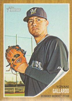 2011 Topps Heritage #329 Yovani Gallardo Front