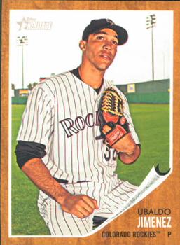 2011 Topps Heritage #378 Ubaldo Jimenez Front