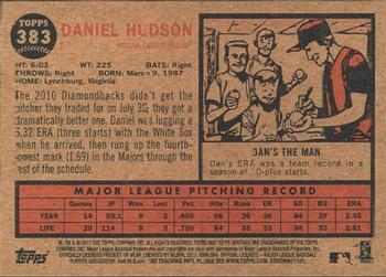 2011 Topps Heritage #383 Daniel Hudson Back