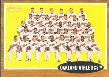 2011 Topps Heritage #384 Oakland Athletics Front