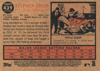 2011 Topps Heritage #439 Stephen Drew Back