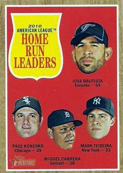 2011 Topps Heritage #53 Jose Bautista / Paul Konerko / Miguel Cabrera / Mark Teixeira Front