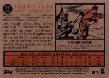 2011 Topps Heritage #16 John Jaso Back