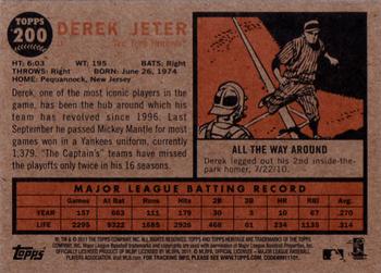 2011 Topps Heritage #200 Derek Jeter Back