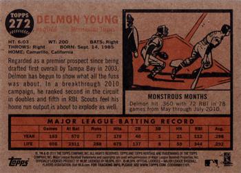 2011 Topps Heritage #272 Delmon Young Back