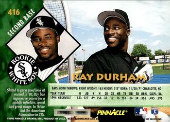 1995 Pinnacle - Artist's Proofs #416 Ray Durham Back