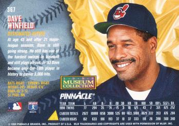 1995 Pinnacle - Museum Collection #367 Dave Winfield Back