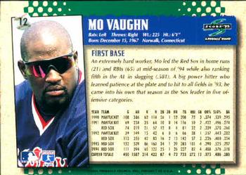 1995 Score #12 Mo Vaughn Back