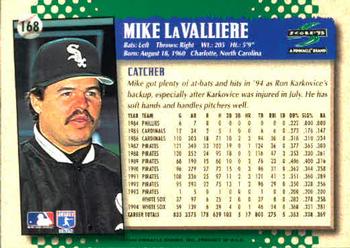 1995 Score #168 Mike LaValliere Back