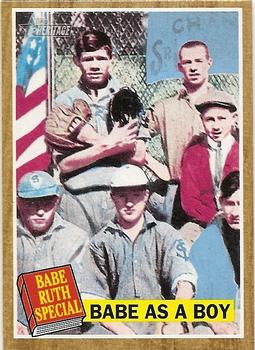 2011 Topps Heritage - Blue Tint #135 Babe Ruth / Babe As A Boy Front