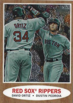 2011 Topps Heritage - Chrome #C71 Dustin Pedroia / David Ortiz Front