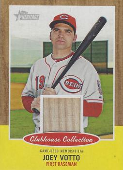 2011 Topps Heritage - Clubhouse Collection Relics #CCR-JV Joey Votto Front