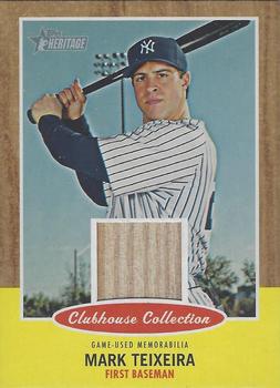 2011 Topps Heritage - Clubhouse Collection Relics #CCR-MT Mark Teixeira Front