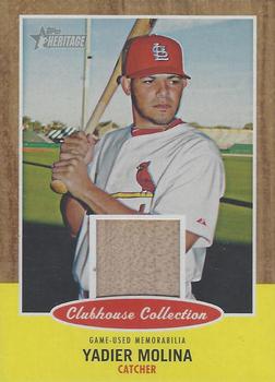 2011 Topps Heritage - Clubhouse Collection Relics #CCR-YM Yadier Molina Front