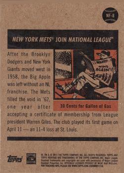 2011 Topps Heritage - News Flashbacks #NF-8 Mets Join the N.L. Back