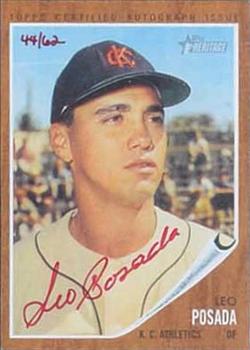 2011 Topps Heritage - Real One Autographs Red Ink #ROA-LP Leo Posada Front