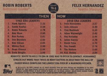 2011 Topps Heritage - Then and Now #TN-6 Robin Roberts / Felix Hernandez Back