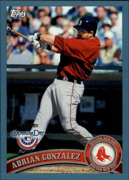 2011 Topps Opening Day - Blue #198 Adrian Gonzalez Front
