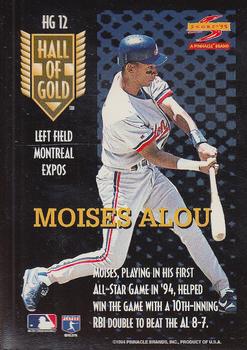 1995 Score - Hall of Gold #HG12 Moises Alou Back