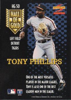 1995 Score - Hall of Gold #HG50 Tony Phillips Back