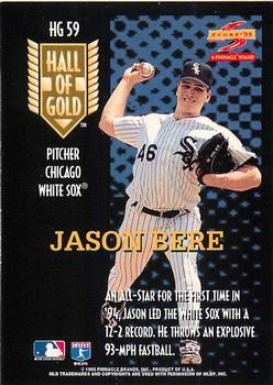 1995 Score - Hall of Gold #HG59 Jason Bere Back