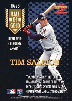 1995 Score - Hall of Gold #HG78 Tim Salmon Back