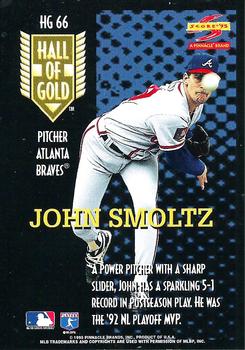 1995 Score - Hall of Gold #HG66 John Smoltz Back