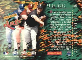 1995 Score - Score Rules #SR22 Jason Bere Back