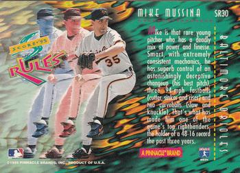 1995 Score - Score Rules #SR30 Mike Mussina Back