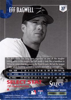 1995 Select #37 Jeff Bagwell Back