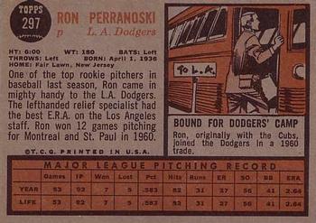 1962 Topps #297 Ron Perranoski Back