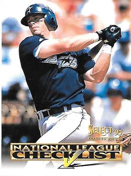 1995 Select Certified - Checklists #4 National League Checklist Front