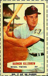 1963 Bazooka #7 Harmon Killebrew Front