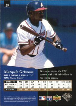 1995 SP - Superbafoil #29 Marquis Grissom Back