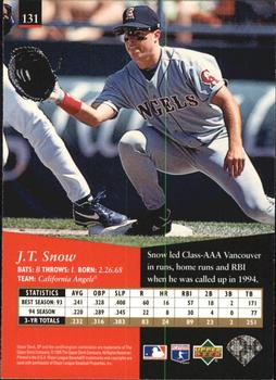 1995 SP - Superbafoil #131 J.T. Snow Back