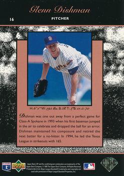 1995 SP Championship #16 Glenn Dishman Back