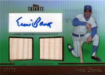 2011 Topps Tribute - Autograph Dual Relics Green #TADR-EB Ernie Banks Front