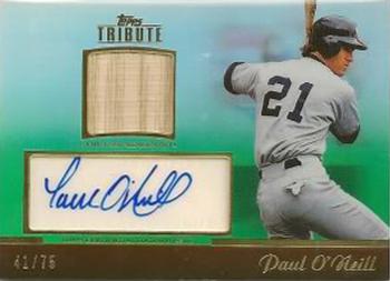 2011 Topps Tribute - Autograph Relics Green #TAR-PO Paul O'Neill Front