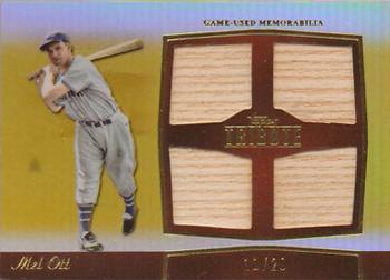 2011 Topps Tribute - Quad Relics Gold #TQR-MO Mel Ott Front