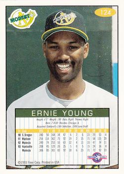 1993-94 Fleer Excel #124 Ernie Young Back