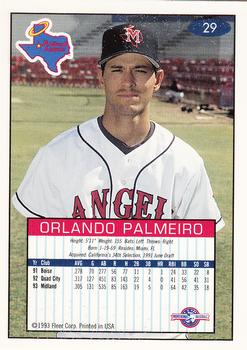 1993-94 Fleer Excel #29 Orlando Palmeiro Back