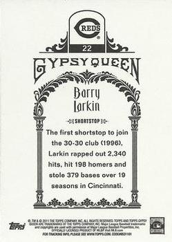 2011 Topps Gypsy Queen #22 Barry Larkin Back