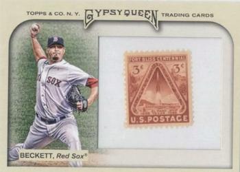 2011 Topps Gypsy Queen - Framed Stamp #344 Josh Beckett Front